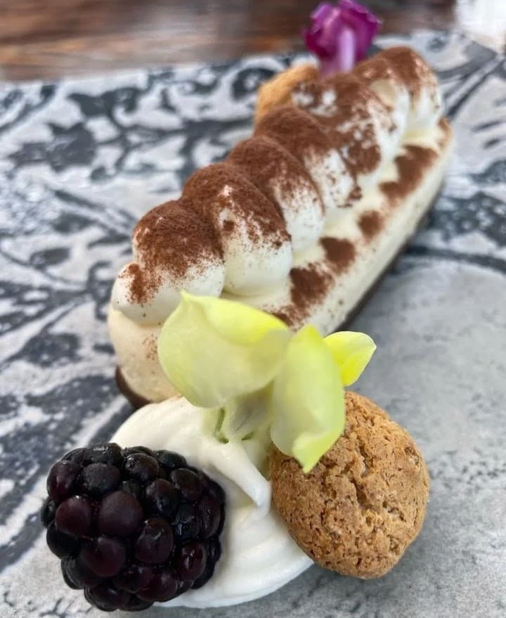 Tiramisu with blackberry